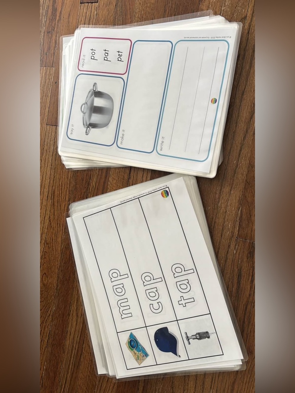 CVC word activity mats - laminated